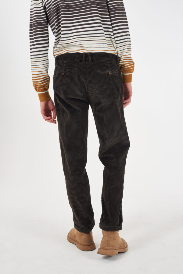 PANTALONE UOMO CHINOS,PINCES CAVAGLIA, RISVOLTO - immagine 2