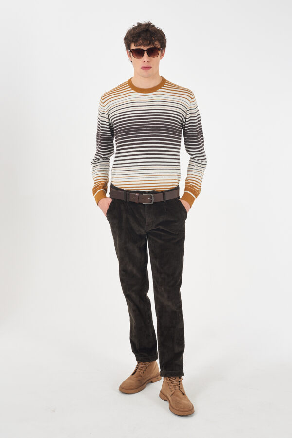 PANTALONE UOMO CHINOS,PINCES CAVAGLIA, RISVOLTO - immagine 3