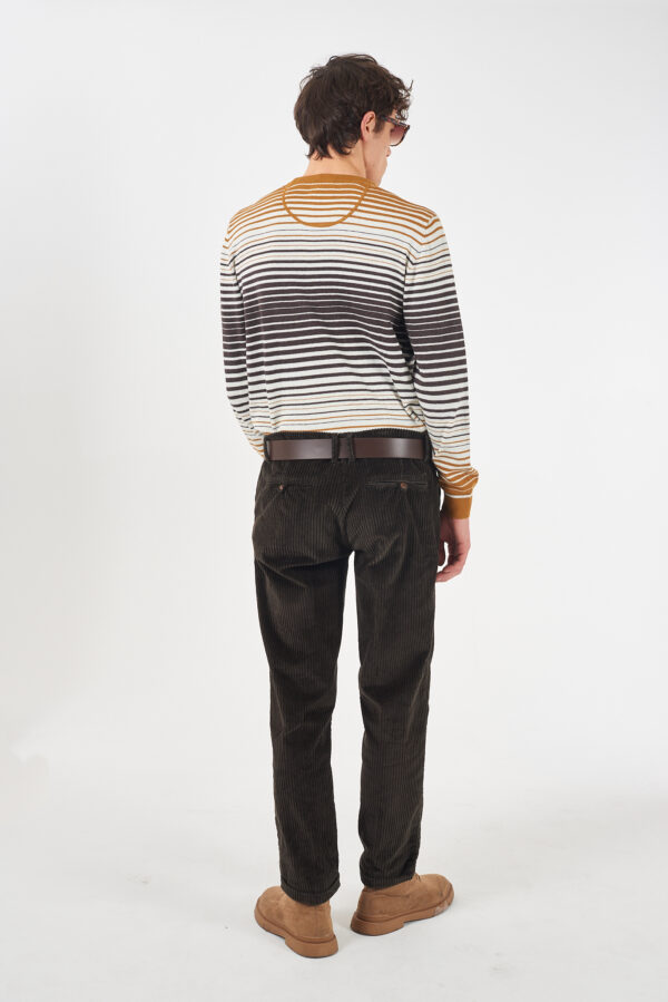 PANTALONE UOMO CHINOS,PINCES CAVAGLIA, RISVOLTO - immagine 4
