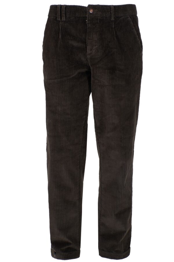PANTALONE UOMO CHINOS,PINCES CAVAGLIA, RISVOLTO - immagine 5
