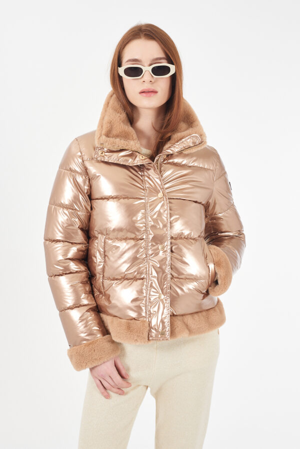 GUBBINO DONNA TRAPUNTATO CON INSERTI