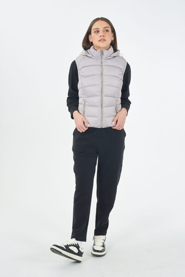 GILET DONNA TRAPUNTATO CON CAPPUCCIO - immagine 3