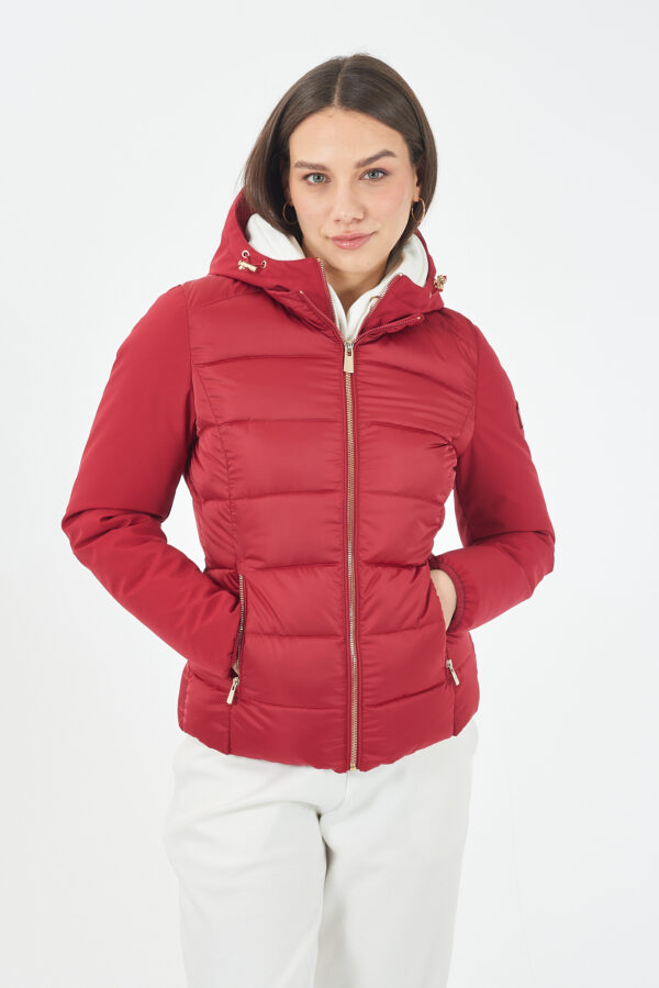 GIUBBINO DONNA TRAPUNTATO,FINTO GILET STACCABILE