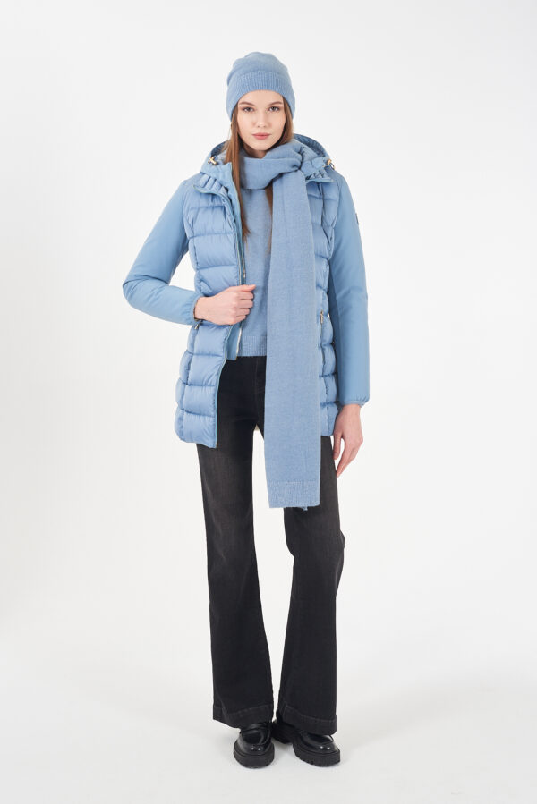 CAPPOTTO DONNA TRAPUNTATO,FINTO GILET STACCABILE - immagine 3