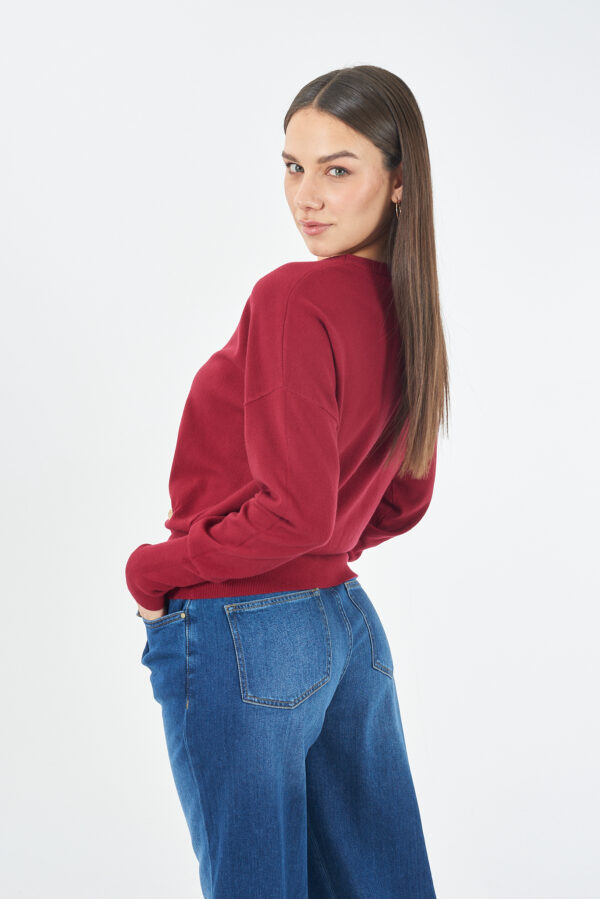 MAGLIA DONNA CON POLSI E FONDO ALTO - immagine 2
