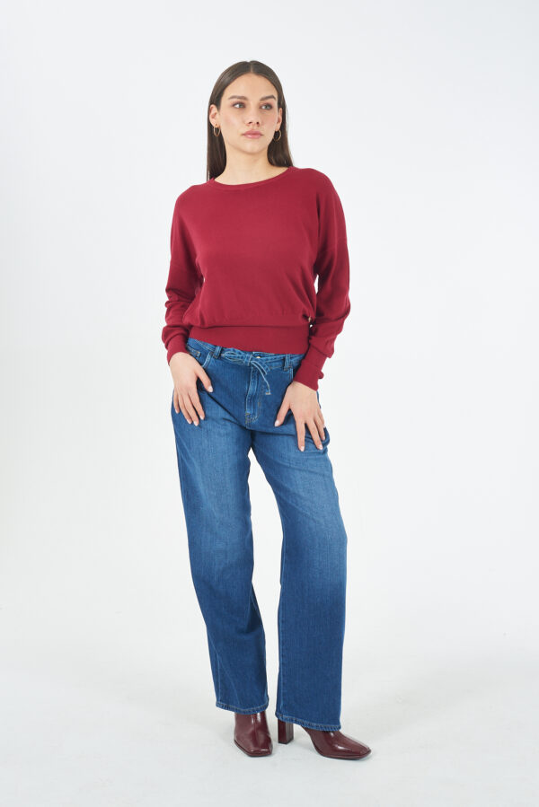 MAGLIA DONNA CON POLSI E FONDO ALTO - immagine 3
