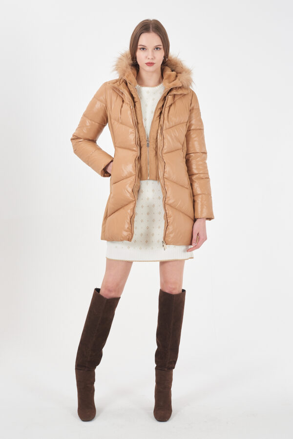 CAPPOTTO DONNA TRAPUNTATO CON FINTO GILET STACCABILE - immagine 3