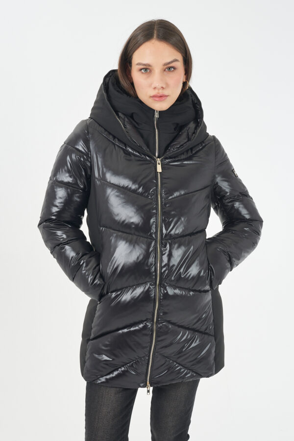 CAPPOTTO DONNA TRAPUNTATO CON FINTO GILET STACCABILE