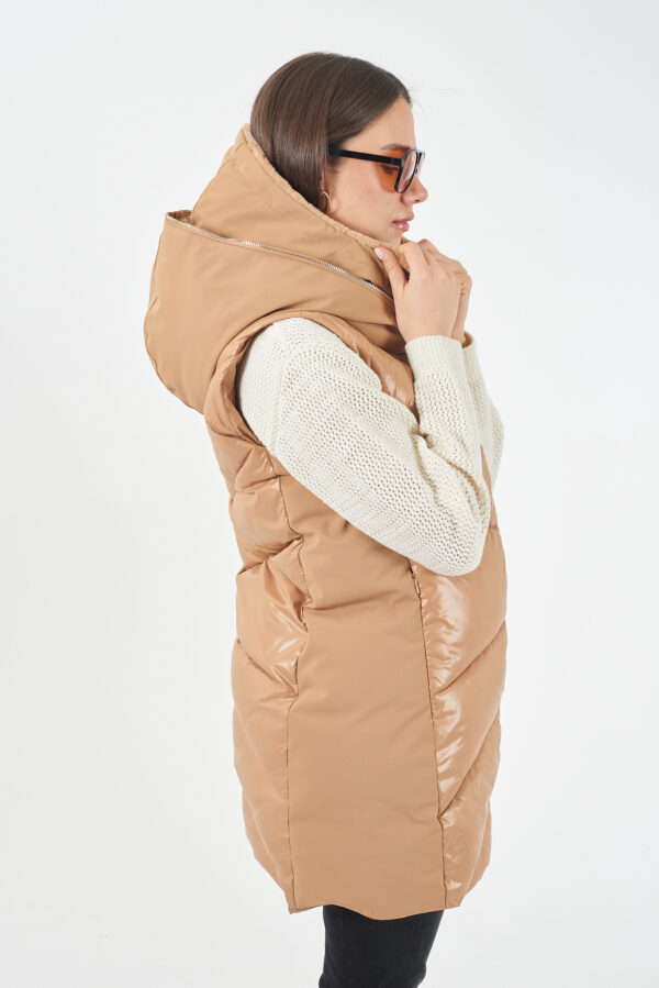SMANICATO DONNA TRAPUNTATO CON FINTO GILET - immagine 2
