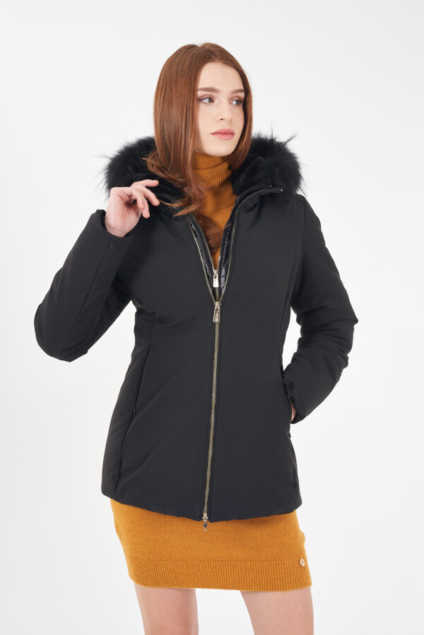 CAPPOTTO DONNA IN SOFTSHELL CON CAPPUCCIO