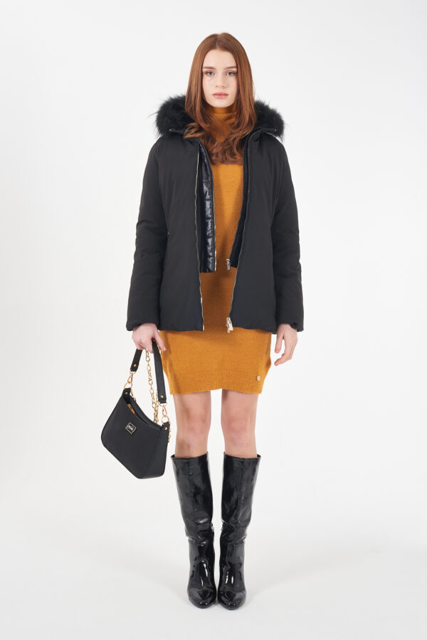 CAPPOTTO DONNA IN SOFTSHELL CON CAPPUCCIO - immagine 3