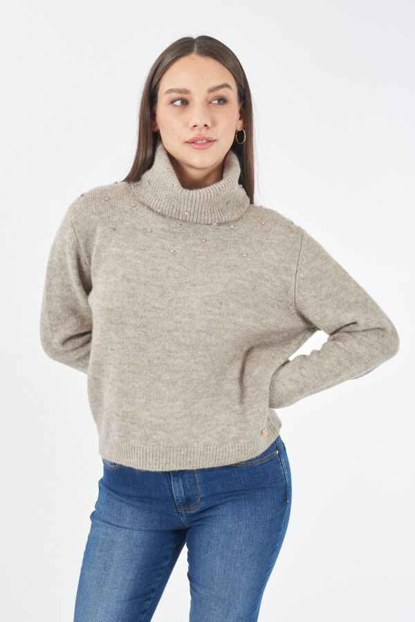 MAGLIA DONNA DOLCEVITA CON APPLICAZIONI