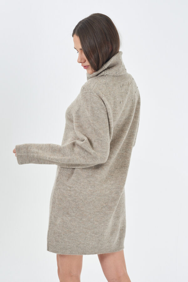 ABITO DONNA IN MAGLIA, DOLCEVITA + APPLICAZIONI - immagine 2