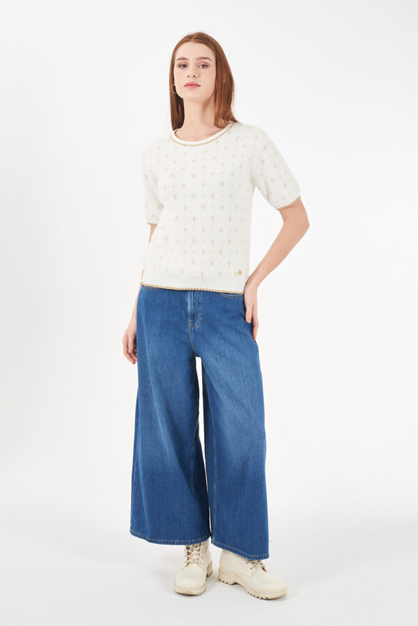 MAGLIA DONNA GIROCOLLO M/C, EFFETTO MOHAIR - immagine 3