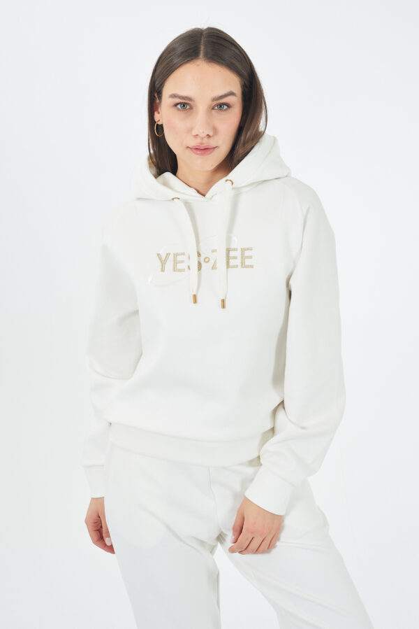 FELPA DONNA FULLZIP IN PUNTO MILANO, CAPPUCCIO