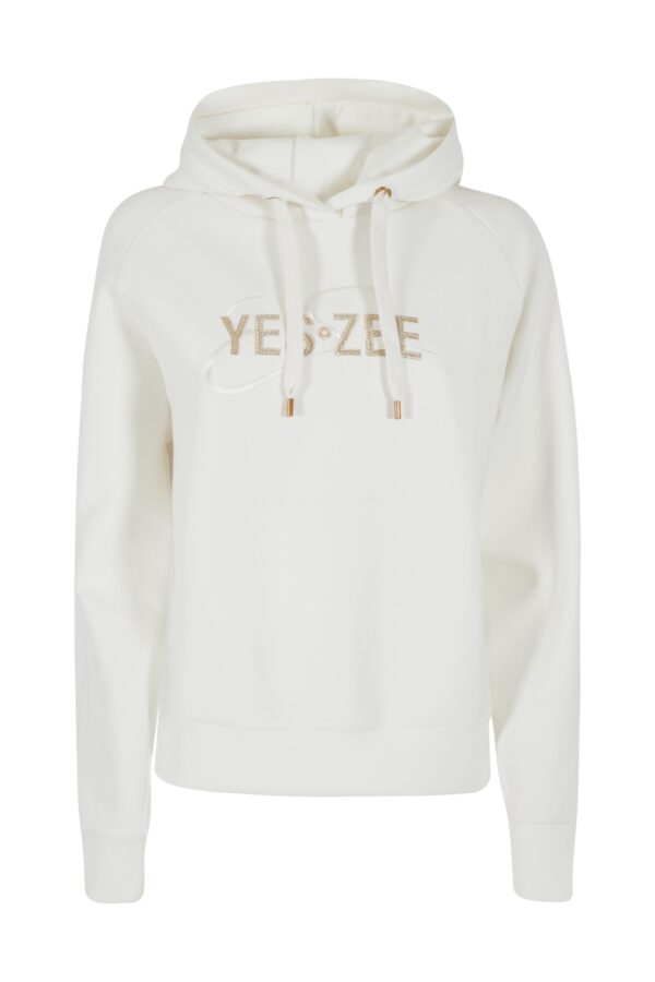 FELPA DONNA FULLZIP IN PUNTO MILANO, CAPPUCCIO - immagine 6