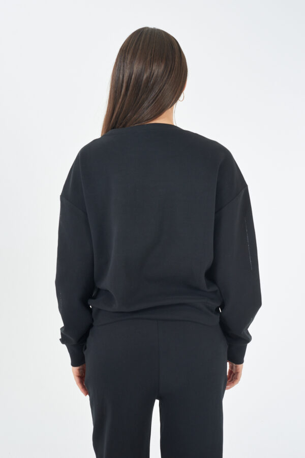 FELPA DONNA FULLZIP IN PUNTO MILANO, CAPPUCCIO - immagine 2