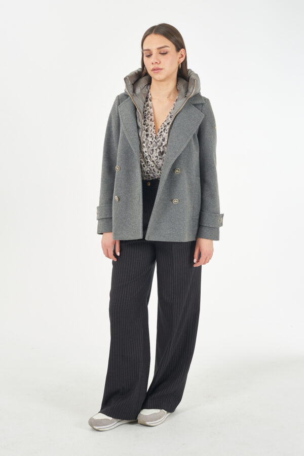 GIACCA DONNA DOPPIOPETTO,FINTO GILET STACCABILE - immagine 3