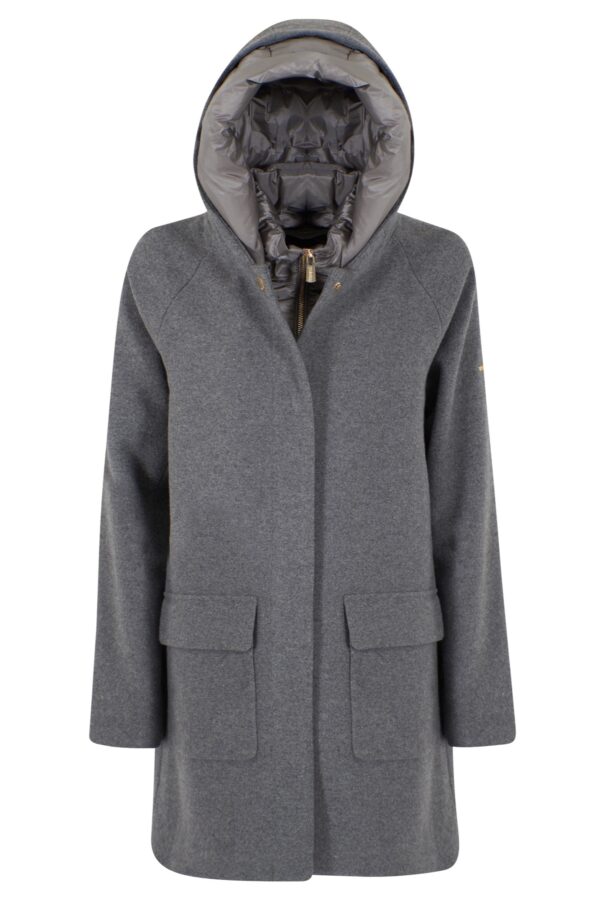 CAPPOTTO DONNA CON FINTO GILET STACCABILE - immagine 5