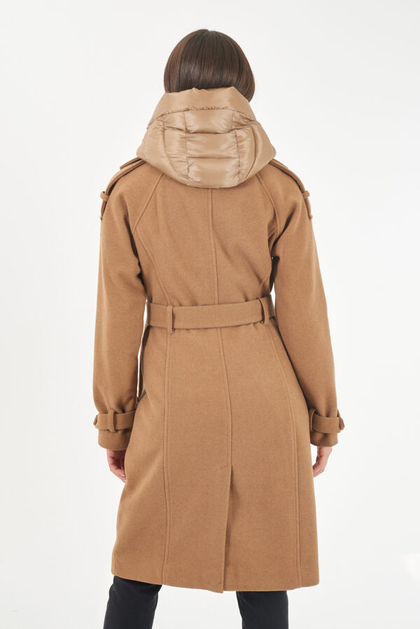 CAPPOTTO DONNA DOPPIOPETTO, FINTO GILET STACCABILE - immagine 2