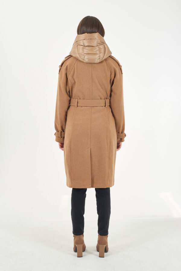 CAPPOTTO DONNA DOPPIOPETTO, FINTO GILET STACCABILE - immagine 4