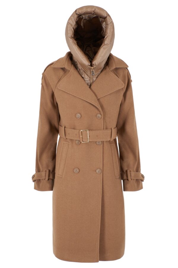 CAPPOTTO DONNA DOPPIOPETTO, FINTO GILET STACCABILE - immagine 5