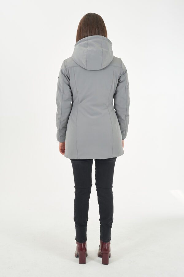 CAPPOTTO DONNA CON CAPPUCCIO, TRAPUNTATURA INTERNA - immagine 4