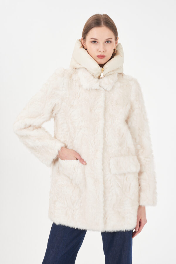 CAPPOTTO DONNA CON FINTO GILET STACCABILE