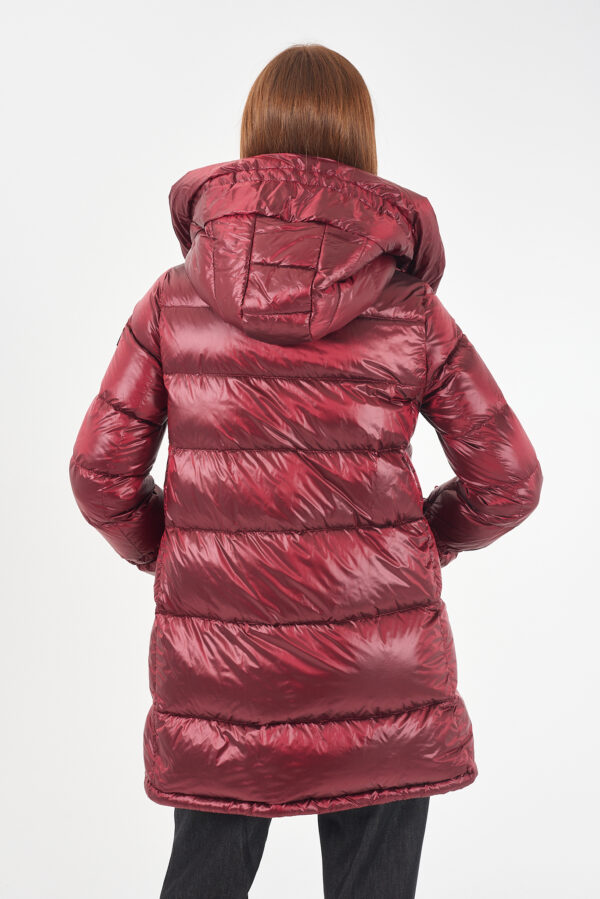 CAPPOTTO DONNA TRAPUNTATO, CAPPUCCIO AD ANELLO - immagine 2