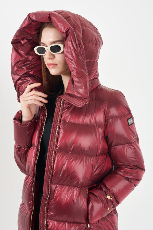 CAPPOTTO DONNA TRAPUNTATO, CAPPUCCIO AD ANELLO - immagine 3