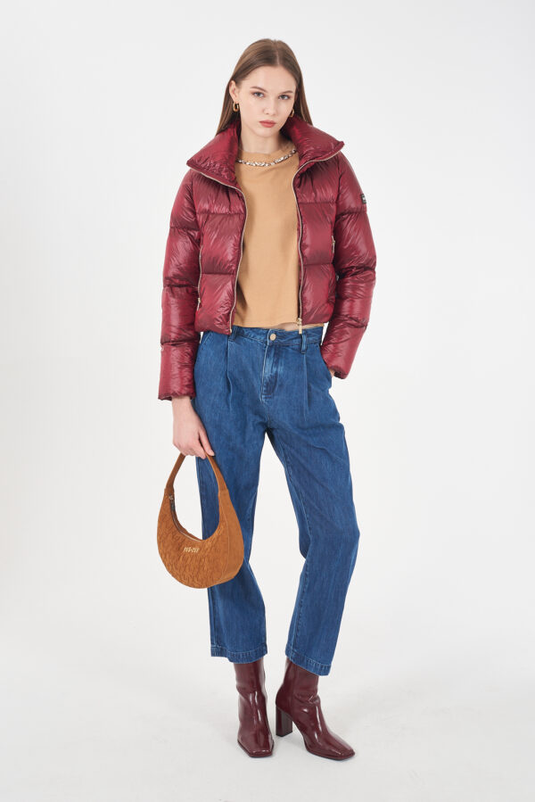 GIUBBINO DONNA CROPPED TRAPUNTATO, COLLO ALTO - immagine 3