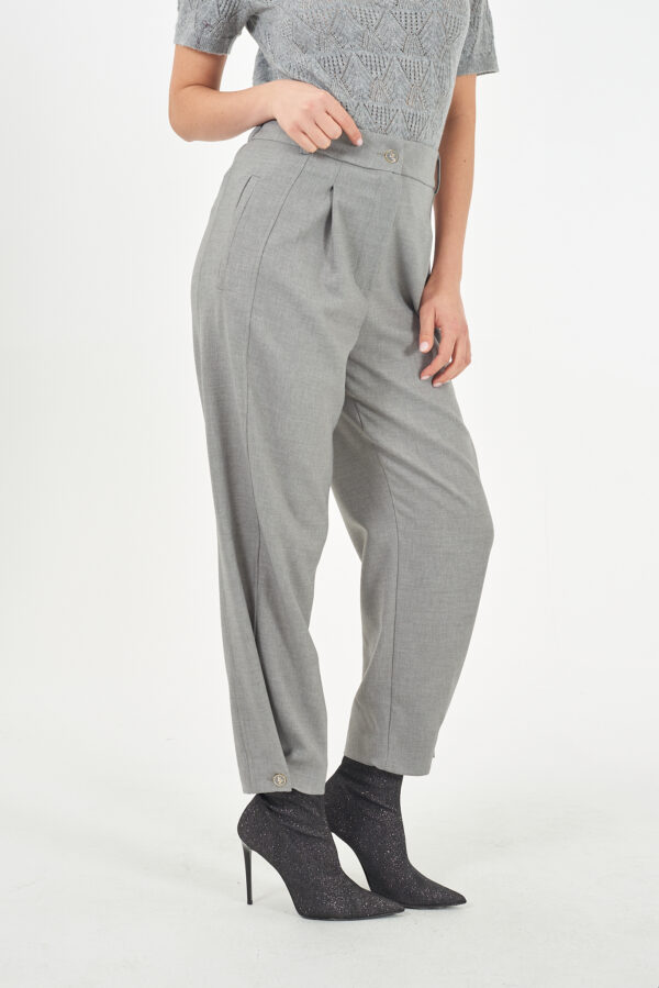 PANTALONE DONNA CON MOTIVO BOTTONI AL FONDO