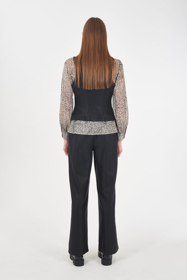 PANTALONE DONNA CON VITA DIETRO ARRICCIATA - immagine 4