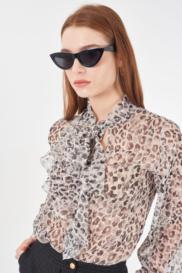 CASACCA DONNA M/L CON FIOCCO COLLO E ROUCHES - immagine 3