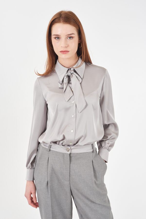 CAMICIA DONNA CON FIOCCO COLLO