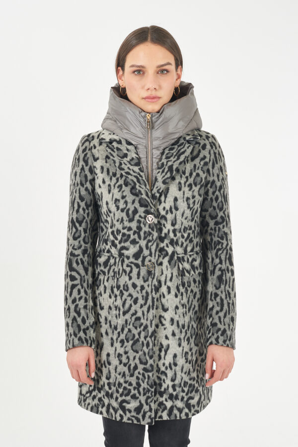 CAPPOTTO DONNA CON FINTO GILET STACCABILE
