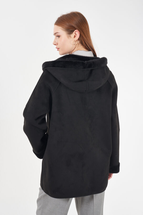 CAPPOTTO DONNA IN TEDDY REVERSIBILE - immagine 2