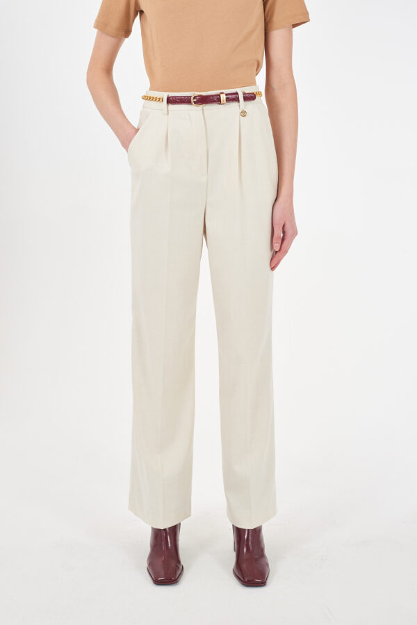 PANTALONE DONNA CHINOS CON ELASTICO VITA DIETRO
