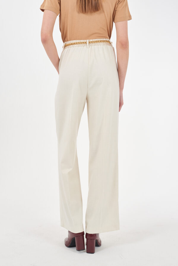PANTALONE DONNA CHINOS CON ELASTICO VITA DIETRO - immagine 2