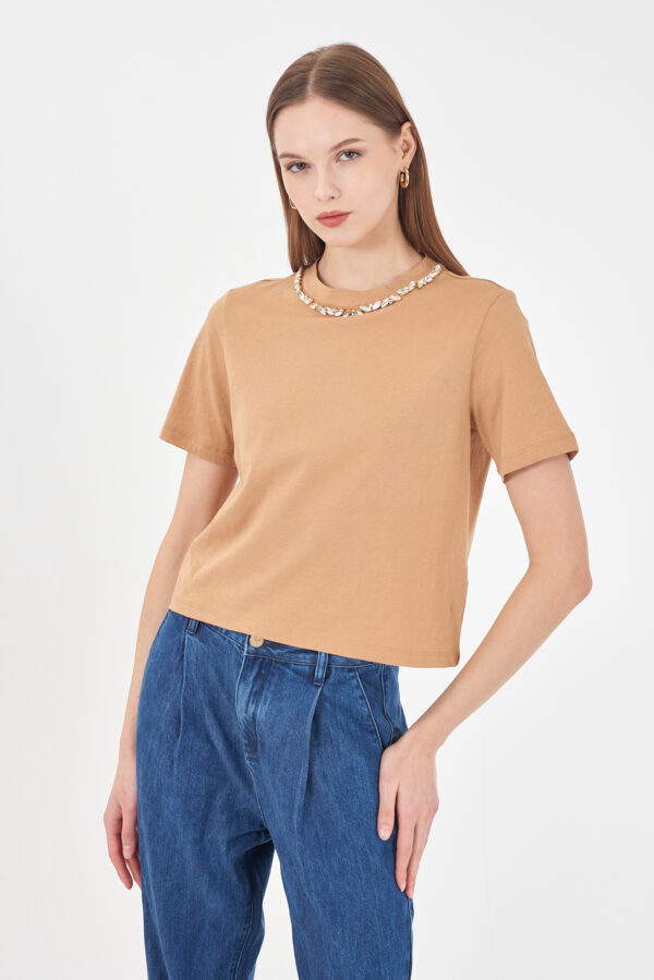 T-SHIRT DONNA GIROCOLLO, M/C