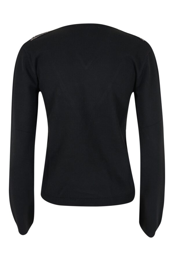 MAGLIA DONNA CON INSERTO MESH CON STRASS - immagine 6