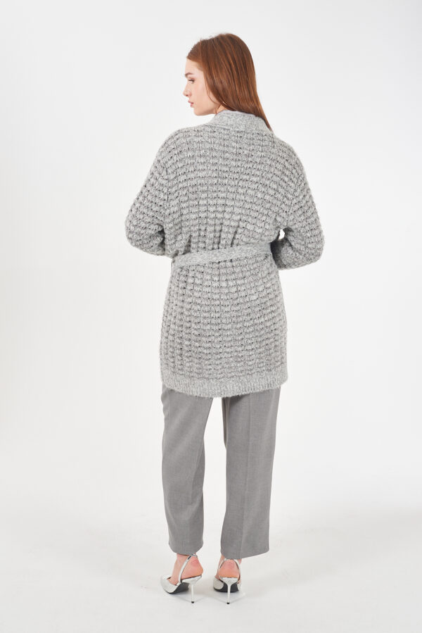 CAPPOTTO DONNA IN MAGLIA CON CINTURA - immagine 4