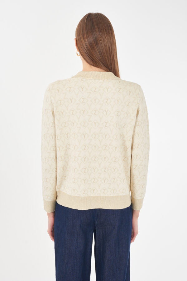 MAGLIA DONNA JAQUARD, TIPO POLO - immagine 2