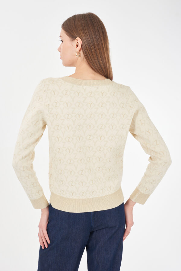MAGLIA DONNA JAQUARD, GIROCOLLO - immagine 2