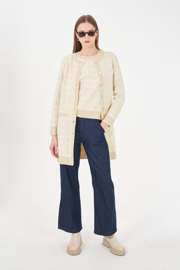 MAGLIA DONNA JAQUARD, GIROCOLLO - immagine 3