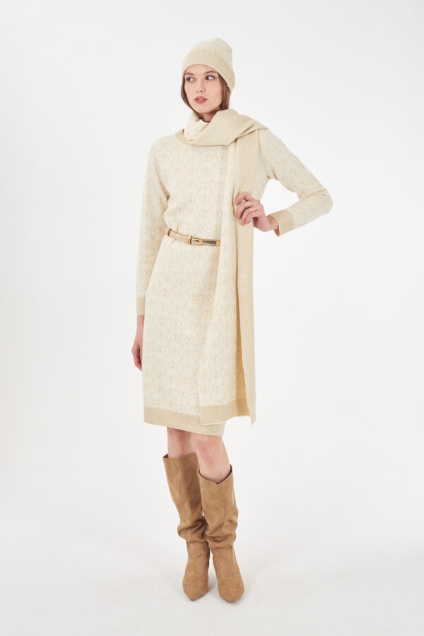 SCIARPA DONNA IN MAGLIA JAQUARD - immagine 2