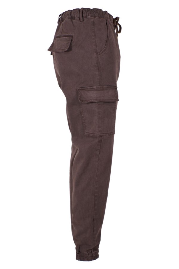 PANTALONE DONNA CON ELASTICO E COULISSE - immagine 6