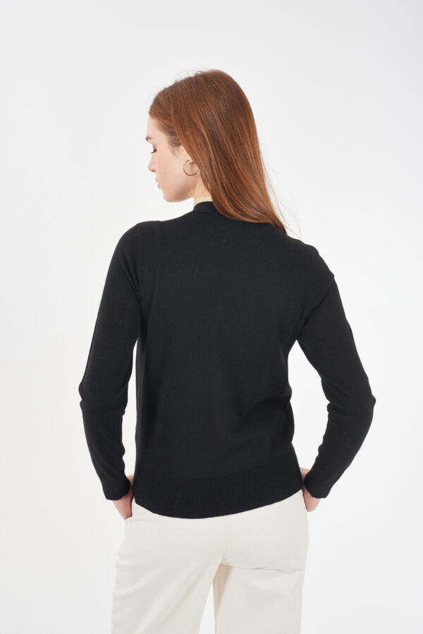 MAGLIA DONNA COLLO ALTO CON FIOCCO - immagine 2