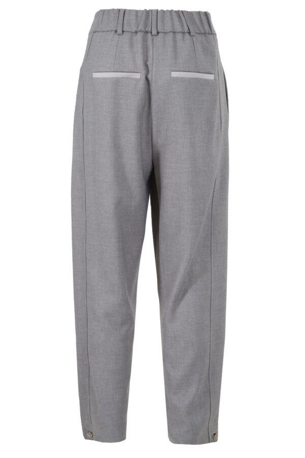 PANTALONE DONNA CON MOTIVO BOTTONI AL FONDO - immagine 6
