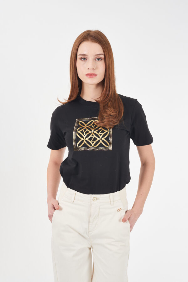 T-SHIRT DONNA GIROCOLLO, M/C